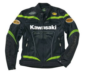 Kawasaki カワサキ 純正 KM-1クールメッシュジャケット サイズL ブラック/グリーン J8001-2828