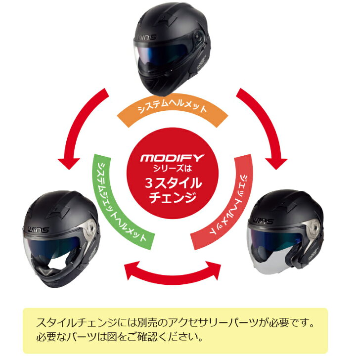 楽天市場】WINS ウインズ 【XXLサイズ】 バイク用システムヘルメット 