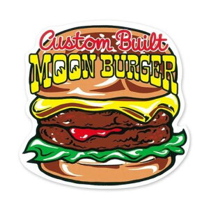 ORION ACE �I���I���G�[�X MOONEYES MOON Burger �X�e�b�J�[ �o�[�K�[ 8.1×8.2cm �X�e�b�J�[/�L�[�����O DM-184