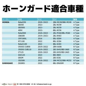 �������L�G���W�j�A�����O MORIWAKI HORN GUARD [B Type] SILVER 03810-20Z01-00