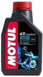 MOTUL モチュール 国内正規品 SAE粘度 : 20W-50 【1L】 3000 PLUS 4T 【2輪エンジンオイル】 108145
