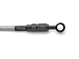 SWAGE-LINE スウェッジライン フロントホースキット ステンBLK/クリア ZOOMER-X 13-17 BTF0001