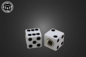 Garage T&F ガレージ ティーアンドエフ バルブキャップ(ダイス-ホワイト) VCDICEWH