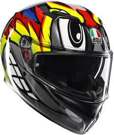 【20日限定！全品ポイント2倍！限定クーポン配布！】 AGV(エージーブイ) バイクヘルメット フルフェイス K3 BIRDY 2.0 GREY/YELLOW/RED (バーディ 2.0 グレー/イエロー/レッド) Lサイズ (59-60cm) 18381007012-L