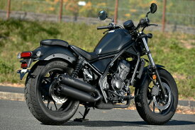 【18日限定！クーポン配布！】 ビームス BEAMS バイク用 スリップオンマフラー パワーヘッダー Wサイレンサー 政府認証 JMCA マットブラックバージョン レブル250 8BK-MC49 G1016-23-001