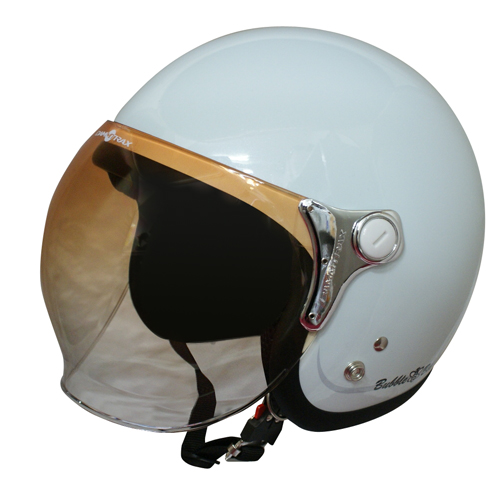 ダムトラックス (DAMMTRAX) バイク用ヘルメット ジェット BUBBLE BEE (バブルビー) フリーサイズ (57~60cm未満) パールホワイト