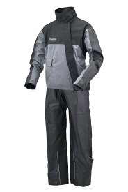 【スーパーSALE限定！P2倍！クーポン配布！】 デイトナ DAYTONA バイク用 レインウェア 上下セット 耐水圧20,000mm ストレッチ 止水ファスナー 防水 ハイパフォーマンスレインウェア DR-001 グレー BLサイズ 48299
