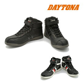 【15日限定！クーポン配布！】 デイトナ DAYTONA バイク用 ライディング シューズ ヘンリービギンズ HBS-001・HBS-001+ SAFE シューズ ブラック・ブラック/ホワイトレッドライン 25.0cm〜28.0cm