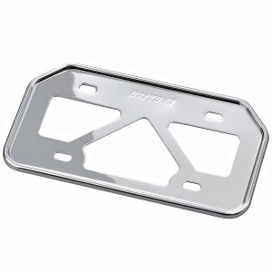 デイトナ DAYTONA バイク用 ナンバープレートホルダー 125cc以下(山型) 原付用 クローム 軽量型 17661
