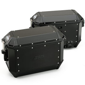 【25日限定！クーポン配布！】 デイトナ DAYTONA バイク用 GIVI ジビ サイドケース サイドボックス パニアケース 各36L ブラック アルミ製 左右セット TREKKER ALASKA ALA36B PACK2 19701