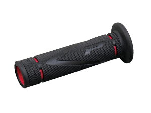 デイトナ DAYTONA バイク用 ハンドルグリップ PRO-GRIP (プログリップ) スーパーバイクグリップ#838 耐震GEL 122mm 貫通 ブラック/レッド 98152