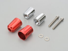 【10日限定！クーポン配布！】 デイトナ DAYTONA バイク用 バーエンド ヘビーウエイトバーエンド (リボルバー) レッド M8 17265