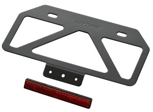 デイトナ DAYTONA バイク用 軽量ナンバープレートスタビライザー リフレクター付き Mサイズ(原付用山型) ブラック 99660