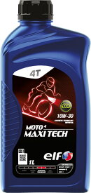 elf(エルフ) バイク用 4st エンジンオイル MOTO 4 MAXI TECH (モト 4 マキシテック) 10W-30 全化学合成油 1L 213937