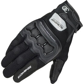 【20日は全品ポイント2倍！】 コミネ KOMINE バイク用 グローブ Gloves GK-215 プロテクト3Dメッシュグローブ 黒 ブラック 3Dブラック Lサイズ 06-215/3DBK/L