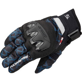 コミネ KOMINE バイク用 グローブ Gloves GK-220 プロテクトメッシュグローブ クラッシュ ブルー ブラック 青 黒 Mサイズ 06-220/CBL/BK/M