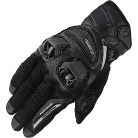 【25日限定！クーポン配布！】 コミネ KOMINE バイク用 グローブ Gloves GK-234 プロテクトレザーメッシュグローブ ブラック 黒 Mサイズ 06-234/BK/M