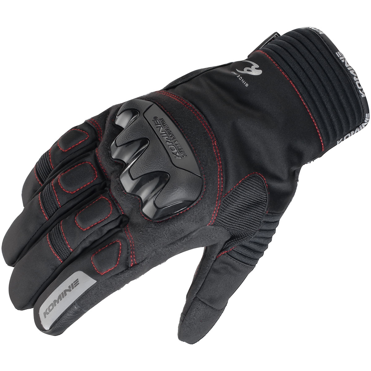 コミネ Komine バイク用 グローブ Gloves GK-834 引き出物 いよいよ人気ブランド プロテクトウィンターグローブ Lサイズ レッド ブラック L 06-834 RD BK