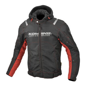 【25日限定!クーポン配布!】 コミネ KOMINE バイク用 ジャケット Jacket JK-5961 プロテクトウインタージャケット ネオブラック/レッド XLサイズ 07-5961/N.BK/RD/XL