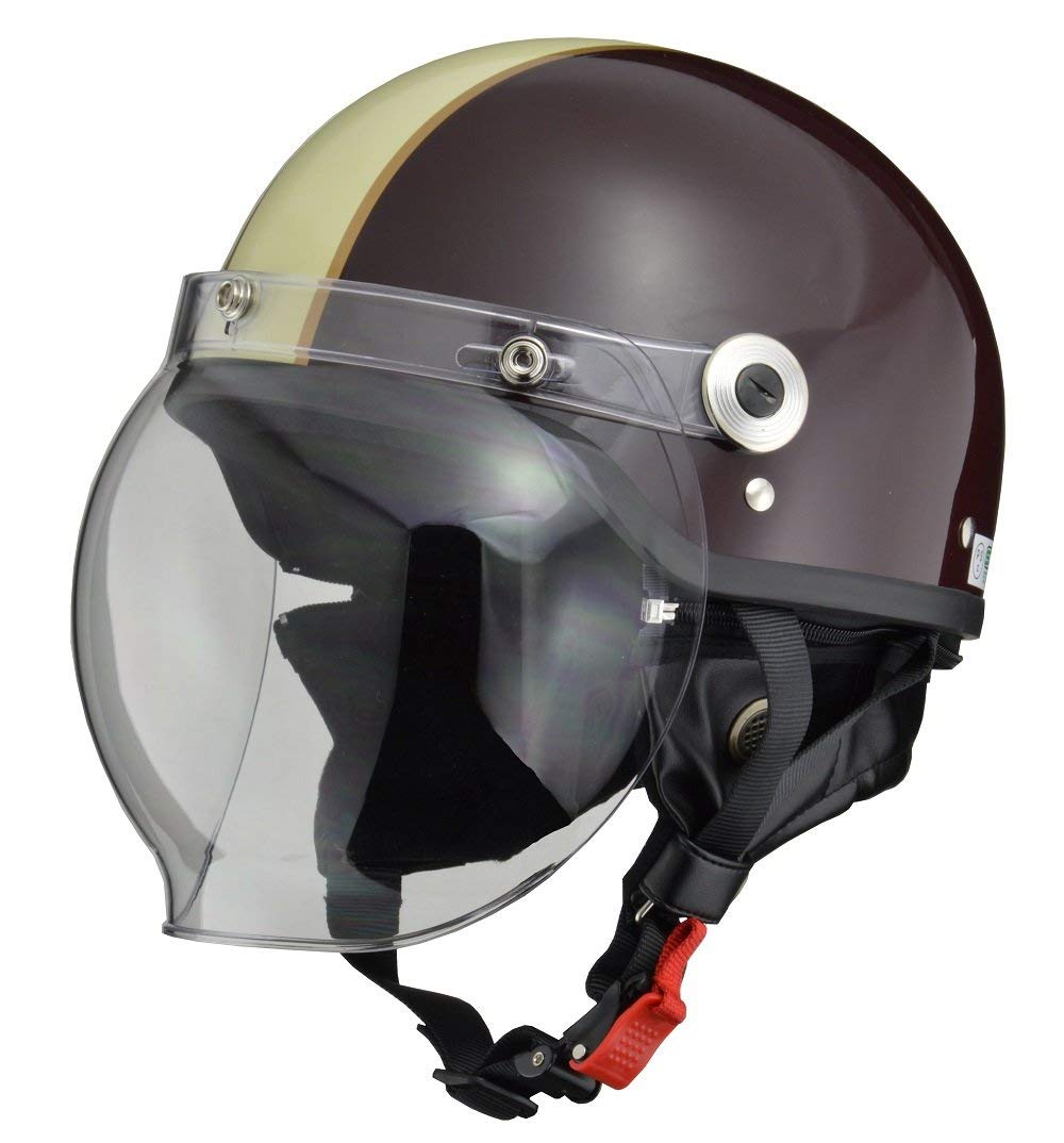 ジェット ヘルメット lead CR760 CR-760 リード工業 ブラウン CROSS 誕生日/お祝い ハーフヘルメット 買収 フリーサイズ 57-60cm未満 アイボリー