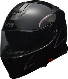 リード工業 (LEAD) バイク用 インナーシールド付き レディース システムヘルメット reise (レイス) ブラック Sサイズ (55-56cm未満)