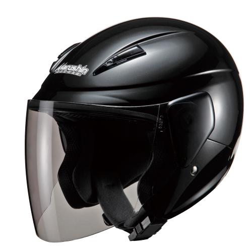マルシン(Marushin) バイク ヘルメット セミジェット M-520 ブラックメタリック フリーサイズ (57~60cm)