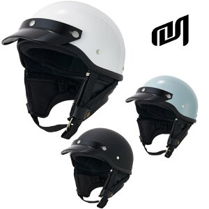 マルシン Marushin バイク用 ヘルメット MCH5 MZ-HALF ハーフヘルメット ホワイト / クラシックブルー / マットブラック / フリーサイズ(57〜60cm未満)