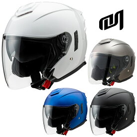 マルシン(Marushin) バイク用 ヘルメット インナーバイザー付き ジェット MSJ2 JE-1 ソリッドカラー (パールホワイト / フラットブラック / フラットガンメタリック / フラットネイビー) M / L / XL