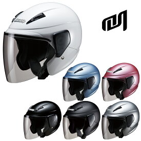 マルシン(Marushin) バイク用 ヘルメット セミジェット M-520 ソリッドカラー (ホワイト / シルバー / アイスブルー / ローズメタリック / ブラックメタリック / マットブラック) フリー / XL