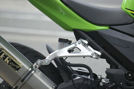 【25日限定！クーポン配布！】 OVER Racing(オーバーレーシング) バイク用 サイレンサーブラケット アルミビレット マフラーステー シルバー Ninja400/NInja250 36-722-01