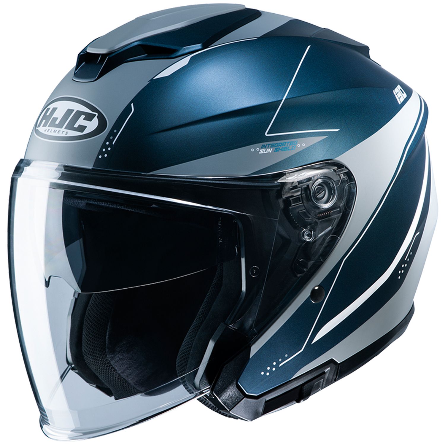 【7月10日限定 抽選で全額ポイントバック】 RSタイチ (RS TAICHI) バイク用 ヘルメット ジェット HJC i30 スライト ネイビー/グレー Lサイズ HJH215NV71L