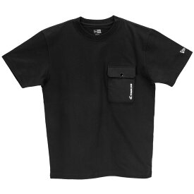 RSタイチ RS TAICHI バイク用 NEW ERA (ニューエラ) Tシャツ NEU008 S/S COTTON POCKET TEE ブラック Mサイズ Tシャツ NEU008BK01M