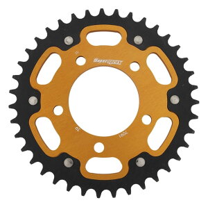 【25日限定!クーポン配布!】 スーパースプロックス(Supersprox) バイク用 ドリブン スプロケット リア ステルス (STEALTH) アルミ&スチール 39T ゴールド RST-7091:39-GLD