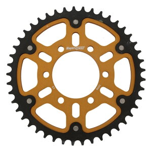 【25日限定!クーポン配布!】 スーパースプロックス(Supersprox) バイク用 ドリブン スプロケット リア ステルス (STEALTH) アルミ&スチール 45T ゴールド RST-7096:45-GLD