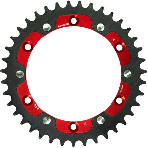 スーパースプロックス(Supersprox) バイク用 ドリブン スプロケット リア ステルス(STEALTH) アルミ&スチール 39T レッド RST-460:39-RED D-TRACKER 98-00 D-TRACKER/X 01-17