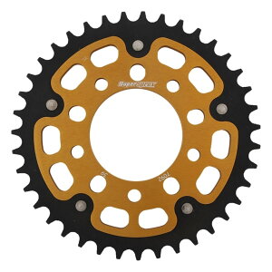 スーパースプロックス(Supersprox) バイク用 ドリブン スプロケット リア ステルス (STEALTH) アルミ&スチール 39T ゴールド RST-7092:39-GLD