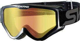 SWANS (スワンズ) バイク用 ダートゴーグル UVカット MX-797-M BK/G (ブラック/グレイ)メガネ対応 フラッシュオレンジミラー/スモークレンズ