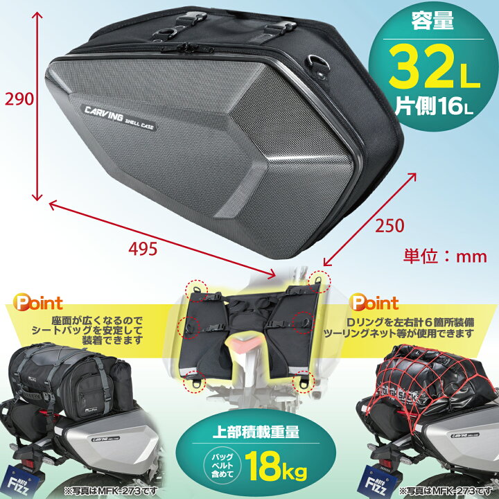 楽天市場】タナックス TANAX MOTOFIZZ バイク用 サイドバッグ 