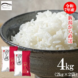 令和7年産 新米 新潟 新之助 新潟県産 4kg （2kg×2袋） 送料無料 お米 ブランド米 精米 白米 新潟プレミアム米 おこめ 新潟 米 新潟産 産地直送米 ギフト コシヒカリ 大粒 冷めても美味しい 贈り物 父の日 しんのすけ ※ 敬老の日 常温