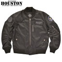 HOUSTON ヒューストン　メッシュジャケット　MA-1　ブラック　MESH　 M/C JAC［HTVA-2211S］