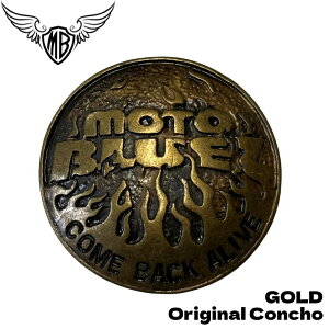 MOTOBLUEZ�@�I���W�i���R���`�� �uGOLD�vMB-concho02�b�S�[���h�@����{�^���@���U�[�N���t�g