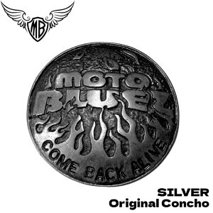 MOTOBLUEZ�@�I���W�i���R���`�� �uSILVER�vMB-concho01�b�V���o�[�@����{�^���@���U�[�N���t�g