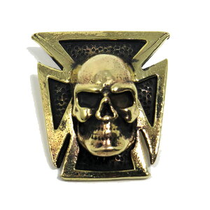 �^�J�R���`���y�X�J���N���X�zBRASS SKULL CROSS CONCHO [CNB-05]