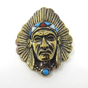 �^�J�R���`���y�l�C�e�B�u�A�����J���zBRASS NATIVE AMERICAN CONCHO [CNB-23]