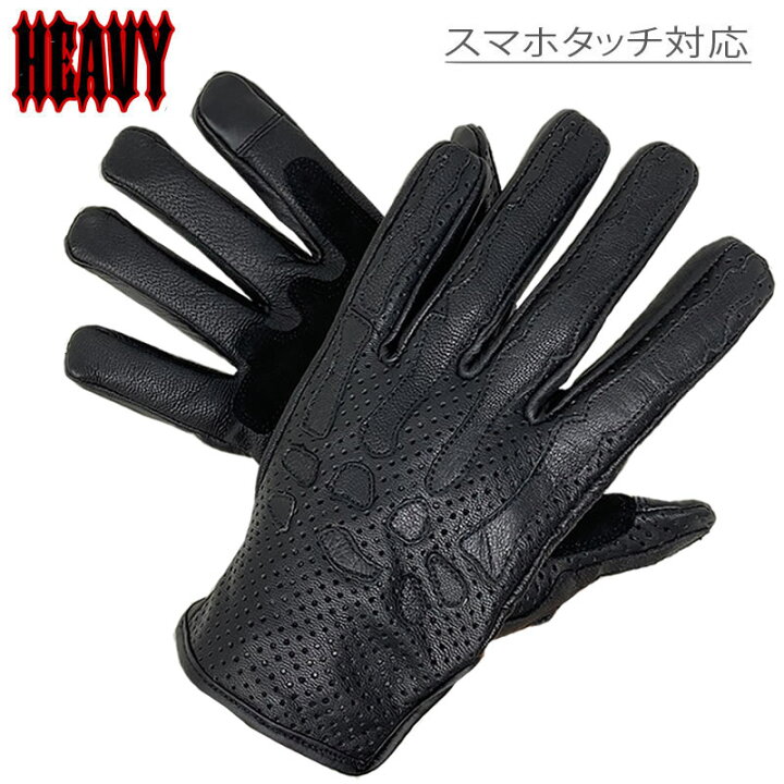 楽天市場】【送料無料】HEAVY 山羊革パンチングメッシュグローブ 穴 