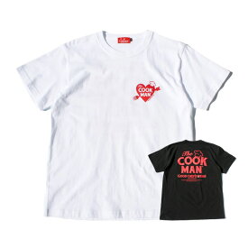 COOKMAN｜クックマン Tシャツ Heart（ユニセックス） 半袖　2カラー │ホワイト or ブラック│
