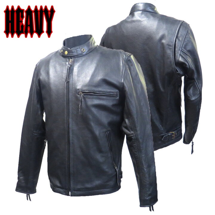 楽天市場】HEAVY プレミアムバッファローシングルライダースジャケット 