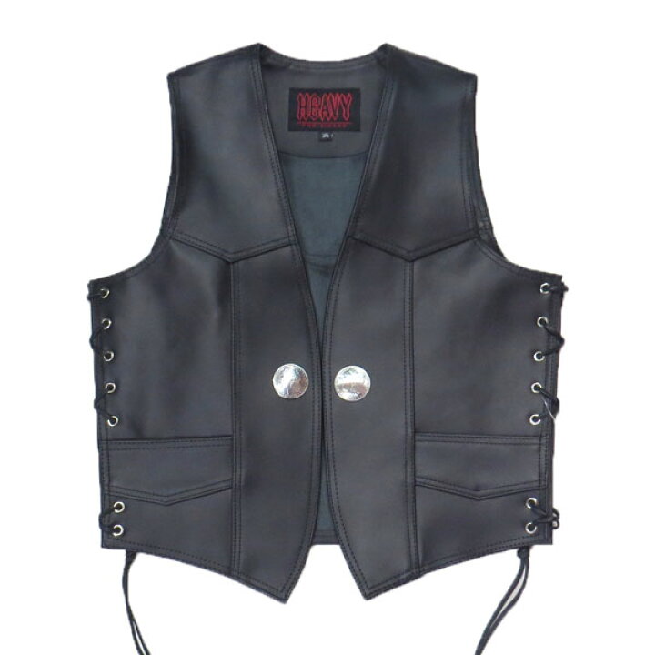 楽天市場】HEAVY オイルレザーベスト ブラックモトブルーズ VEST (HVO 