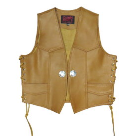 HEAVY オイルレザーベスト　タンモトブルーズ　VEST メンズ・レディース