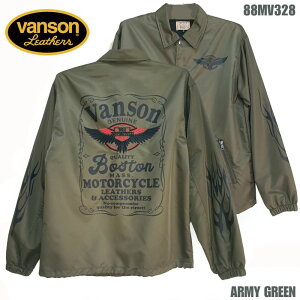 VANSON�@�o���\�� ���g�u���[�Y�ʒ��@COACH JACKET �R�[�`�W���P�b�g �@�A�[�~�[�O���[���bS�`XXL�T�C�Y�b�i88MV328�j�yMBV�z